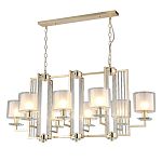 Люстра прямоугольной формы с 8-ю цилиндрическими плафонами из стекла Laurent варинант исполнения - 6 | Loft Concept в Ульяновске