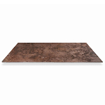 Стол обеденный с коричневой прямоугольной столешницей из керамики на четырех металлических ножках Brown Ceramics варинант исполнения - 2 | Loft Concept в Ульяновске