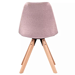 Стул мягкий с высокой спинкой на деревянных ножках Chair Dusty Pink варинант исполнения - 4 | Loft Concept в Ульяновске