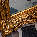 Зеркало настенное золотое с резным орнаментом Classic Ornament Mirror варинант исполнения - 3 | Loft Concept в Ульяновске