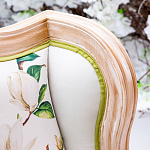 Кресло из натурального бука золотистое с изображением птиц и цветов Blooming Birds варинант исполнения - 2 | Loft Concept в Ульяновске