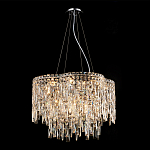 Люстра подвесная с хрустальными подвесками и металлическим основанием цвета Хром Ludivine Lighting варинант исполнения - 4 | Loft Concept в Ульяновске