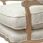 Кресло со спинкой из ротанга Ellie Rattan Armchair beige print flax варинант исполнения - 4 | Loft Concept в Ульяновске