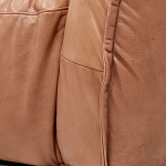 Трехместный диван с кожаной обивкой коричневый Coste Leather Sofa варинант исполнения - 7 | Loft Concept в Ульяновске