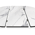 Стол обеденный раздвижной со столешницей белый мрамор Magali варинант исполнения - 7 | Loft Concept в Ульяновске