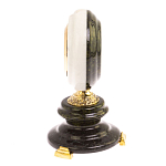 Часы настольные бронзовые из натуральных камней Мрамор и Змеевик Stone Clock варинант исполнения - 6 | Loft Concept в Ульяновске