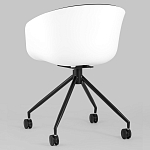 Офисное кресло из пластика с мягким сиденьем Eggshell Black варинант исполнения - 6 | Loft Concept в Ульяновске