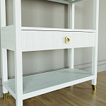 Стеллаж Elsa Dreams White со стеклянными полками и ящиком варинант исполнения - 2 | Loft Concept в Ульяновске