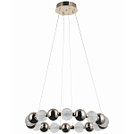 Светодиодная кольцевая люстра Crystal Globule Chrome Chandelier Gold варинант исполнения - 2 | Loft Concept в Ульяновске