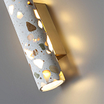 Бра с цилиндрическим белым бетонным плафоном Terrazzo Light варинант исполнения - 4 | Loft Concept в Ульяновске