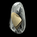 Бра овальное из стекла с золотым элементом Flow Texture  варинант исполнения - 6 | Loft Concept в Ульяновске