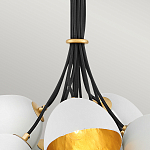 Люстра с 15-ю белыми  плафонами с золотой внутренней поверхностью Hinkley варинант исполнения - 9 | Loft Concept в Ульяновске