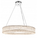 Люстра подвесная круглая из прозрачного хрусталя с корпусом из металла цвета хром Selfsufficient варинант исполнения - 4 | Loft Concept в Ульяновске