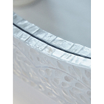Зеркало круглое инкрустированное раковинами устриц Bone Inlay Dome Mirror White варинант исполнения - 5 | Loft Concept в Ульяновске