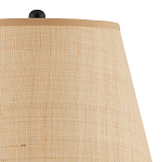 Настольная лампа темно-коричневая с тканевым абажуром в форме конуса Сhieftain варинант исполнения - 2 | Loft Concept в Ульяновске