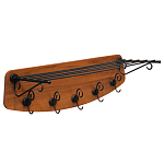 Вешалка настенная с металлической полкой и 5-ю черными крючками Noble Branches варинант исполнения - 1 | Loft Concept в Ульяновске