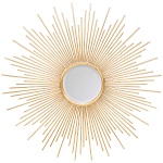 Зеркало-солнце круглое в раме из металла с золотыми с лучами Rays of Peace варинант исполнения - 1 | Loft Concept в Ульяновске