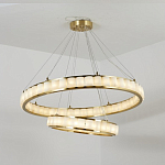 Люстра с 2-мя кольцами из натурального камня с регулируемыми плафонами Durability of Stone варинант исполнения - 3 | Loft Concept в Ульяновске