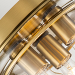 Потолочный светильник для ванных комнат с круглым стеклянным плафоном и тремя лампами Quoizel варинант исполнения - 4 | Loft Concept в Ульяновске