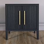 Тумбочка Primo с дверцами шпон Черный дуб варинант исполнения - 2 | Loft Concept в Ульяновске