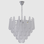 Люстра с подвесками из рифленного стекла в форме капель Textured Glass Chandelier варинант исполнения - 2 | Loft Concept в Ульяновске