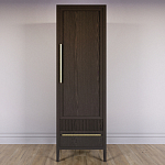 Узкий Шкаф Primo с 2 выдвижными ящиками Темный орех варинант исполнения - 2 | Loft Concept в Ульяновске