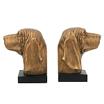 Держатель для книг с бронзовыми фигурками головы собаки Dog Elegance  варинант исполнения - 1 | Loft Concept в Ульяновске