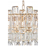 Круглая люстра с хрустальными подвесками на золотистом каркасе Gorgeous Crystal Light варинант исполнения - 5 | Loft Concept в Ульяновске