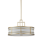 Подвесной светильник цвета латунь с белым матовым плафоном с геометрическим рисунком Feiss варинант исполнения - 1 | Loft Concept в Ульяновске