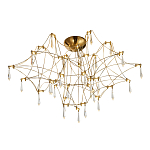 Потолочный светильник с тонкой металлической конструкцией цвета золото Quasar варинант исполнения - 1 | Loft Concept в Ульяновске