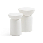 Приставной столик белого цвета Tori варинант исполнения - 4 | Loft Concept в Ульяновске