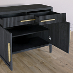 Буфет Primo с двумя ящиками и двумя фасадами Черный дуб варинант исполнения - 5 | Loft Concept в Ульяновске