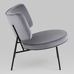 Мини-кресло District Lounge велюр серый варинант исполнения - 2 | Loft Concept в Ульяновске