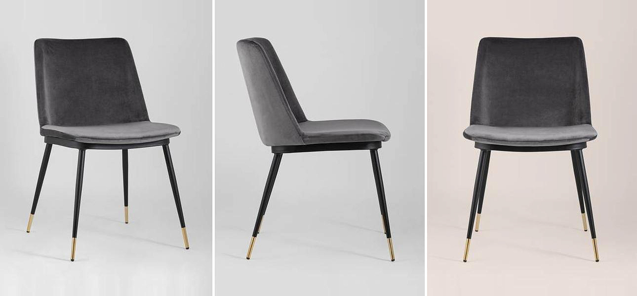 Стул Melissa Chair Серый Велюр Стул Melissa Chair Серый Велюр - Loft-Concept в Ульяновске