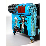 Кресло "Баския и Уорхол" Basquiat Warhol graffiti chair натуральная кожа варинант исполнения - 4 | Loft Concept в Ульяновске