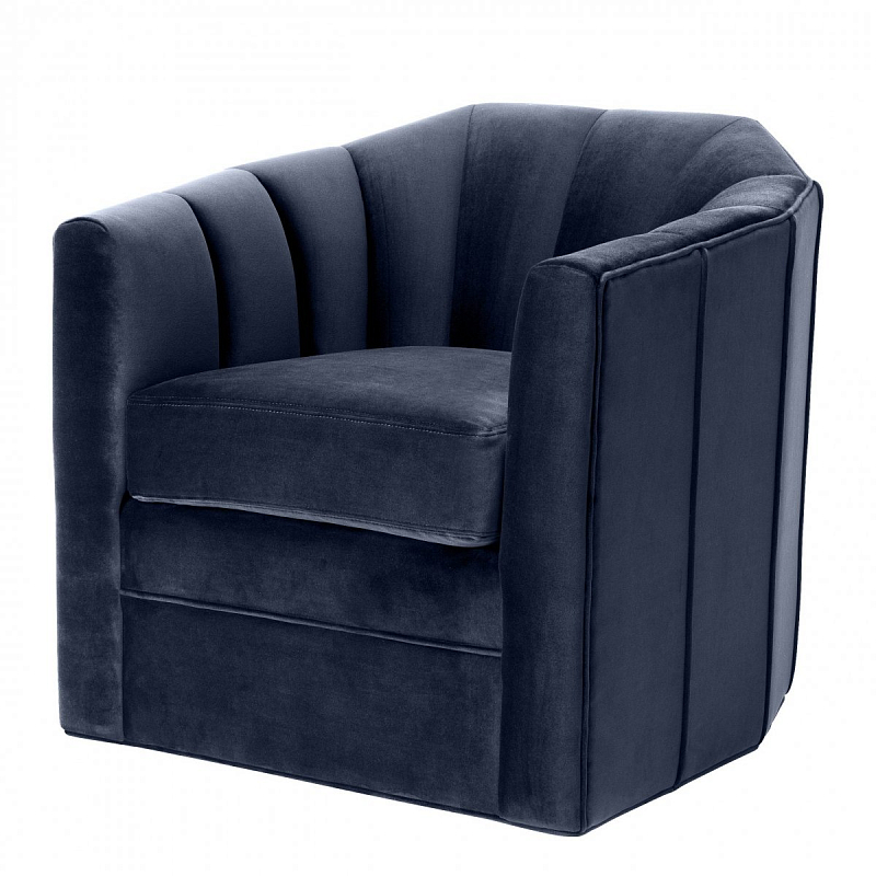 Кресло Eichholtz Chair Delancey Midnight Blue Темно-синий Кресло Eichholtz Chair Delancey Midnight Blue Темно-синий в Ульяновске | Loft Concept