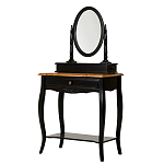 Трельяж черный из массива березы с зеркалом и ящиком Vintage варинант исполнения - 1 | Loft Concept в Ульяновске