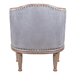 Кресло низкое с мягкой обивкой из велюра на 4-х деревянных ножках Emile Armchair grey варинант исполнения - 3 | Loft Concept в Ульяновске