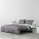 Постельное белье из сатина с принтом треугольники 150х200 см Triangular Dreams варинант исполнения - 6 | Loft Concept в Ульяновске