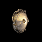 Бра в форме прозрачного стеклянного цветка с рельефной текстурой Textured Glass варинант исполнения - 8 | Loft Concept в Ульяновске