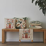 Подушка с цветочным принтом Blooming Elegance Rose варинант исполнения - 5 | Loft Concept в Ульяновске