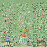 Обои ручная роспись Belvoir Pistachio варинант исполнения - 1 | Loft Concept в Ульяновске