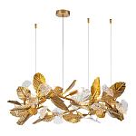 Люстра на ветвистом каркасе с листьями Golden Wreath варинант исполнения - 1 | Loft Concept в Ульяновске