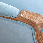 Кресло Ava Classical Armchair light blue velour варинант исполнения - 5 | Loft Concept в Ульяновске