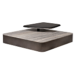 Столик журнальный квадратный  с полкой Sculptural Marble Accent с мрамором  варинант исполнения - 2 | Loft Concept в Ульяновске