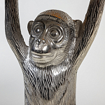 Столик с подстольем в виде обезьянки Bombay Nickel варинант исполнения - 4 | Loft Concept в Ульяновске