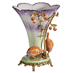 Ваза с цесарками из фарфора с бронзовыми элементами Garden of Eden варинант исполнения - 3 | Loft Concept в Ульяновске