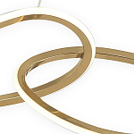 Люстра подвесная с 4-мя асимметричными кольцами золотого цвета Ring Horizontal варинант исполнения - 2 | Loft Concept в Ульяновске