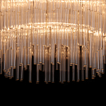 Люстра круглая с прозрачными стеклянными трубками Nembus варинант исполнения - 5 | Loft Concept в Ульяновске