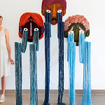 Вязаный Арт-Объект на стену из трех элементов Triptych варинант исполнения - 2 | Loft Concept в Ульяновске